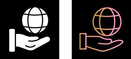 Global Hand Icon Design vector