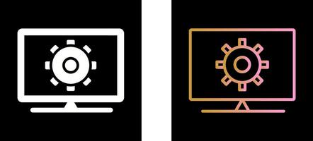 Computer Settings Icon Design vector