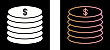 Stack of Coins Icon Design vector