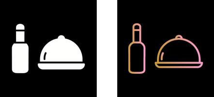 comida y cerveza icono diseño vector