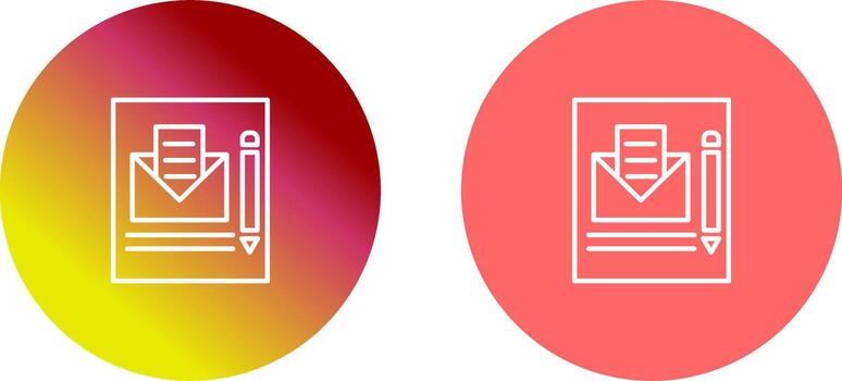 Mail Edit Icon Design vector