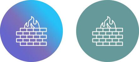 Firewall Icon Design vector