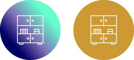 Table with Shelves Icon Design vector