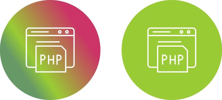 PHP Icon Design vector