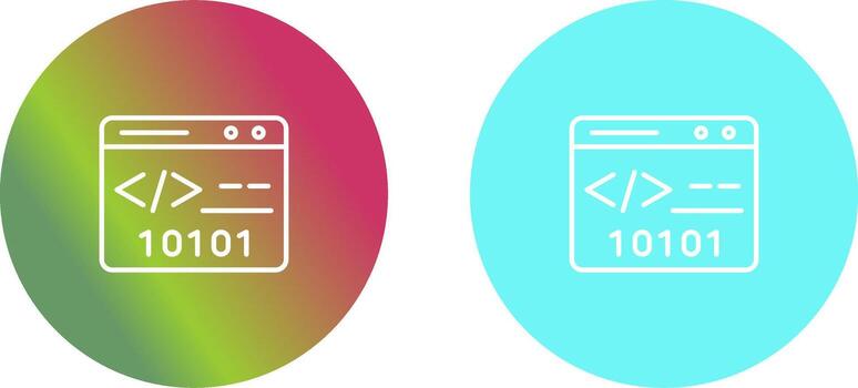 Binary Website Icon Design vector