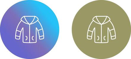 Winter Jacket Icon Design vector