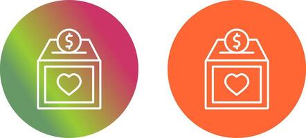 Charity Box Icon Design vector