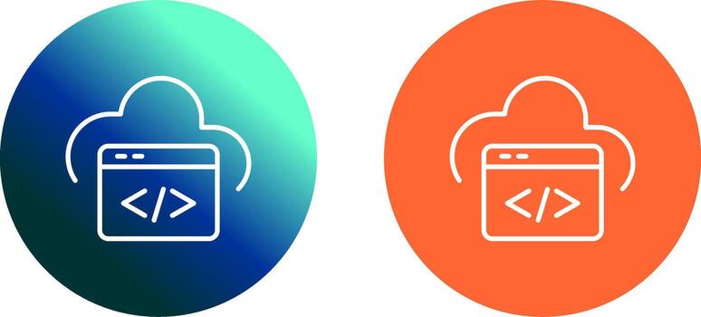 Cloud Coding Icon Design vector