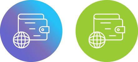 E wallet Icon Design vector