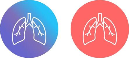 Lungs Icon Design vector