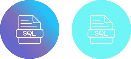 SQL Icon Design vector