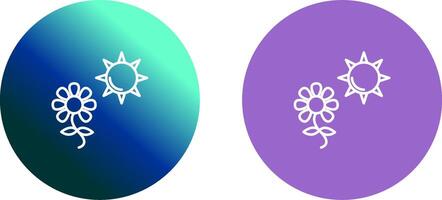 Flower in sunlight Icon Design vector