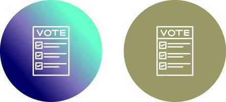 Ballot Paper Icon Design vector