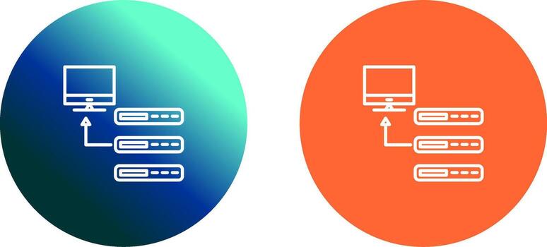 diseño de icono de base de datos vector