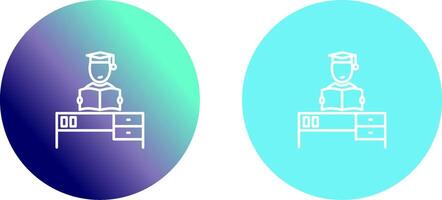 Studying on Desk II Icon Design vector