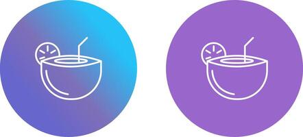 Coconut Drink Icon Design vector