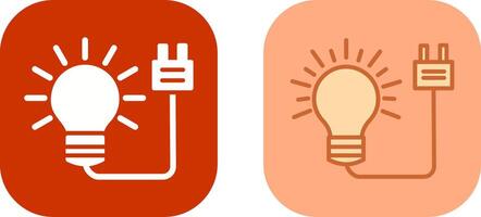 Electric Bulb Icon Design vector