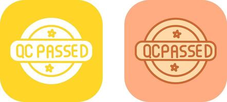 QC Passed Icon Design vector