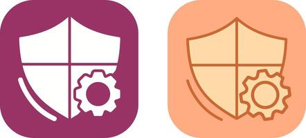 Shield Settings Icon Design vector