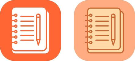 Notebook And Pen Icon Design vector