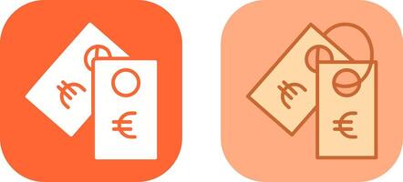 Euro Tag Icon Design vector