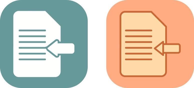 Import Document Icon Design vector