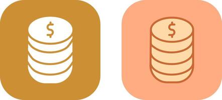 Stack Of Coins Icon Design vector