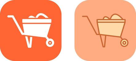 Wheelbarrow Icon Design vector