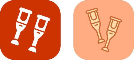 Crutches Icon Design vector