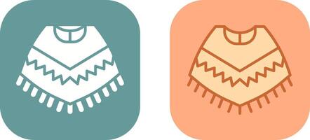 Poncho Icon Design vector