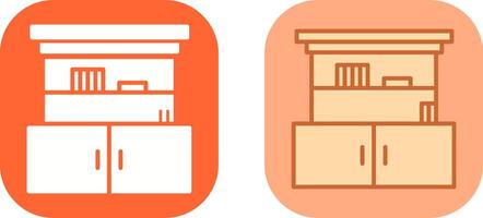 Cupboard with Shelves Icon Design vector