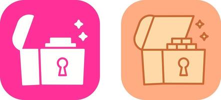 Open Treasure Box Icon Design vector