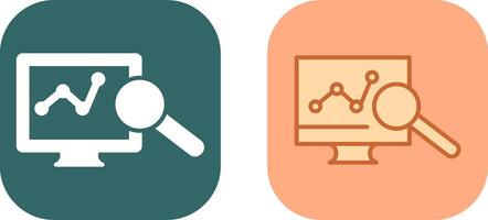 Monitoring Icon Design vector