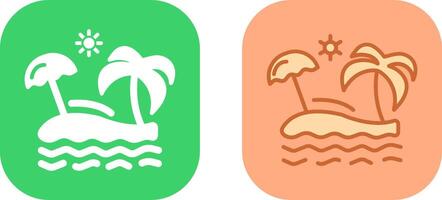 Beach Icon Design vector