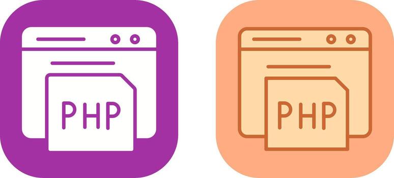 PHP Icon Design vector