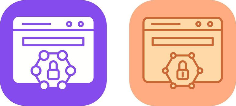 web protegido icono diseño vector