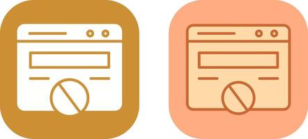 Block Website Icon Design vector