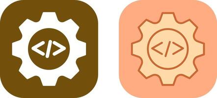 Coding Gear Icon Design vector