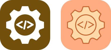 Coding Gear Icon Design vector