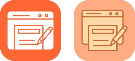 Blog Template Icon Design vector