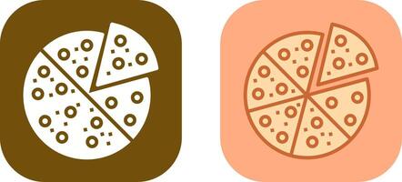 Pizza rebanada icono diseño vector