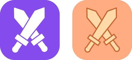 Two Swords Icon Design vector