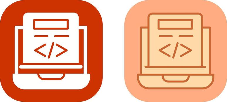 diseño de icono de codificación vector