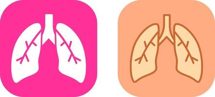 Lungs Icon Design vector