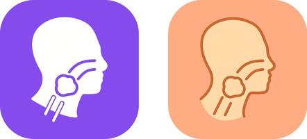 Throat Cancer Icon Design vector