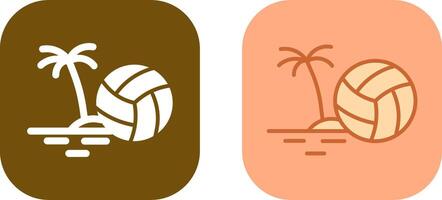 diseño de icono de voleibol de playa vector