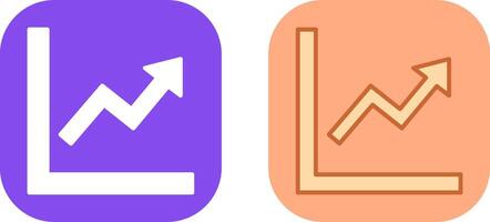 Graph Up Icon Design vector