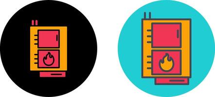 diseño de icono de caldera de combustible sólido vector