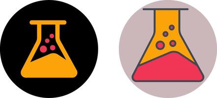 Chemical Flask Icon Design vector