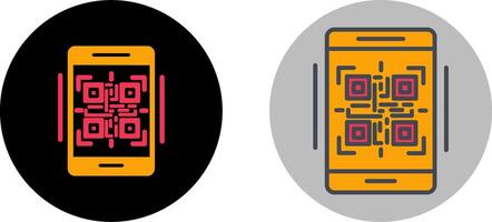 diseño de icono de código qr vector